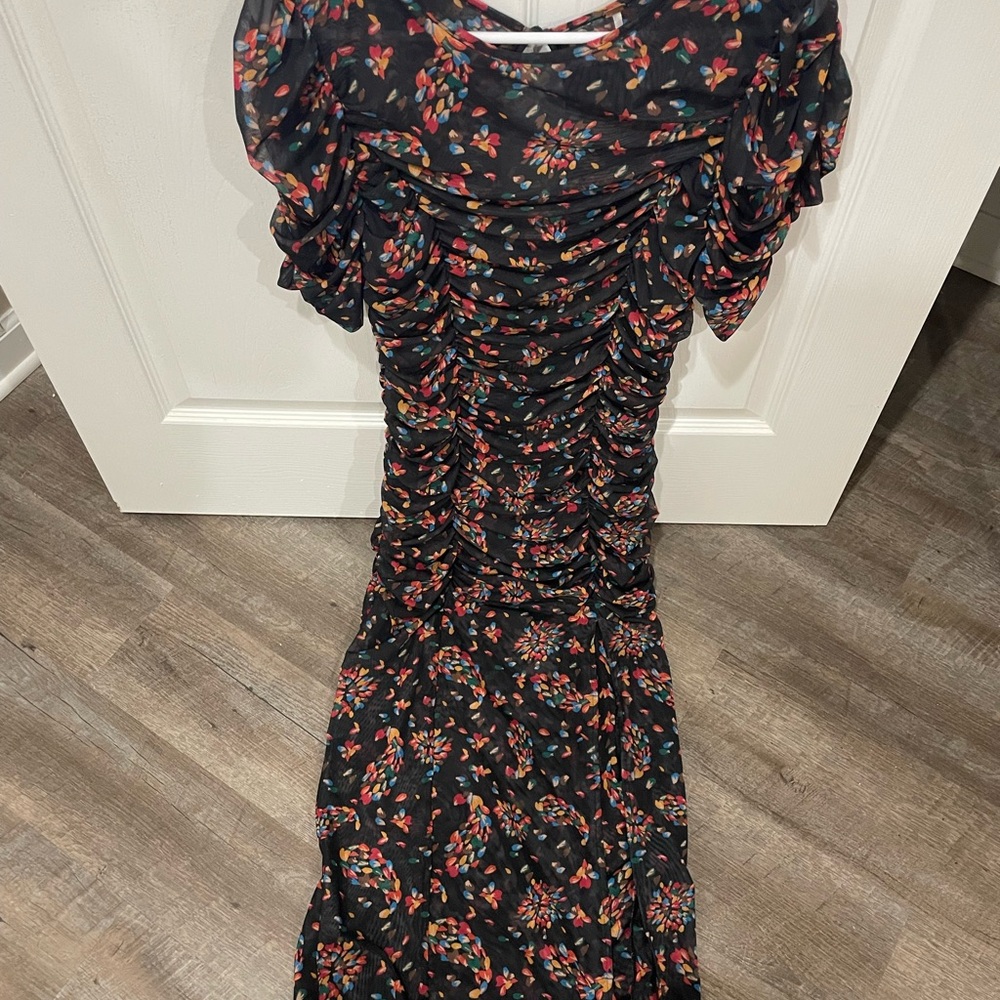 Floral Black Dress